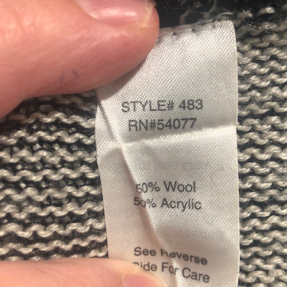 Cabi Patchwork Circle Black & Gray Cardigan Sweat… - image 8